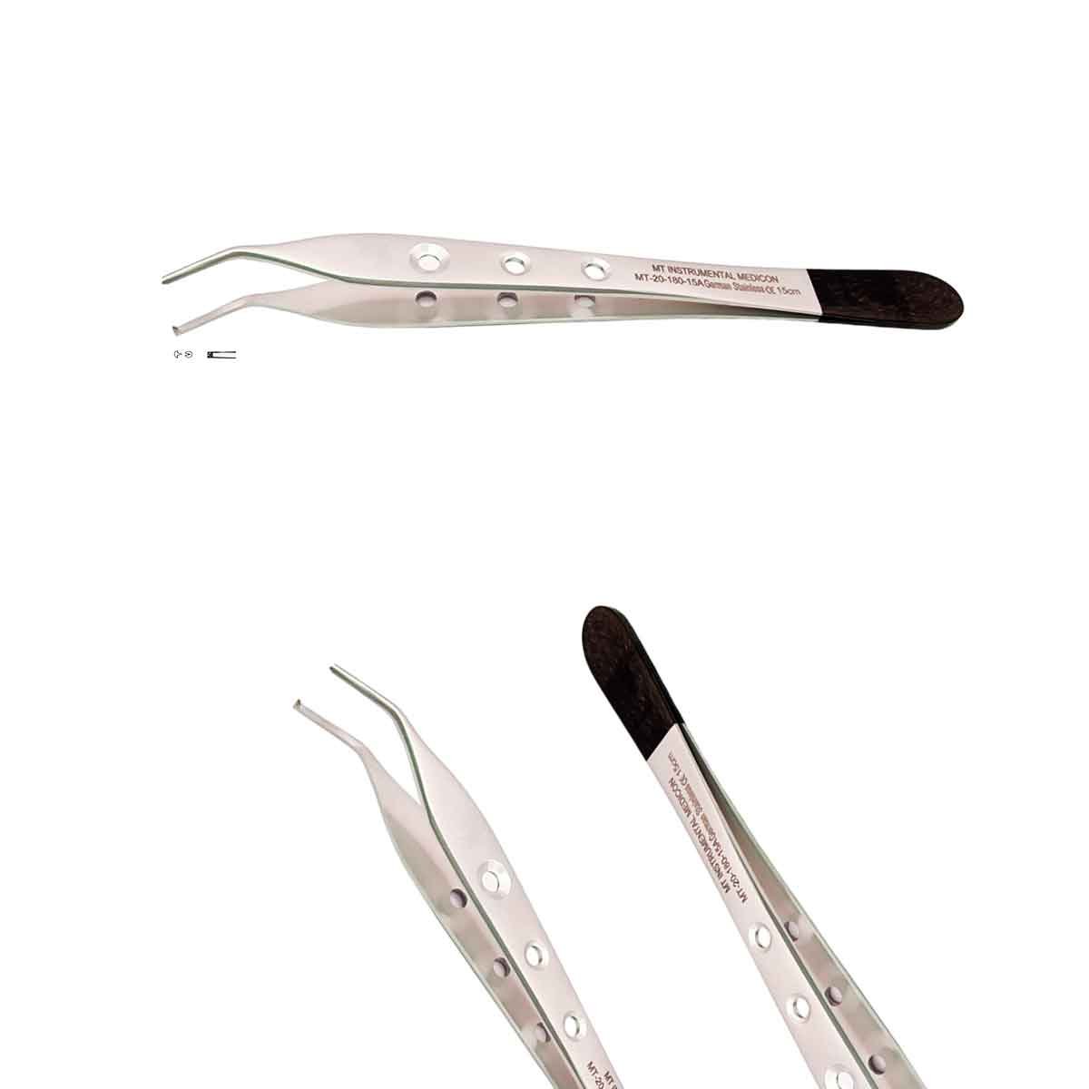 Pinza Adson Curva con Denti 15 cm Black Line - Image 2