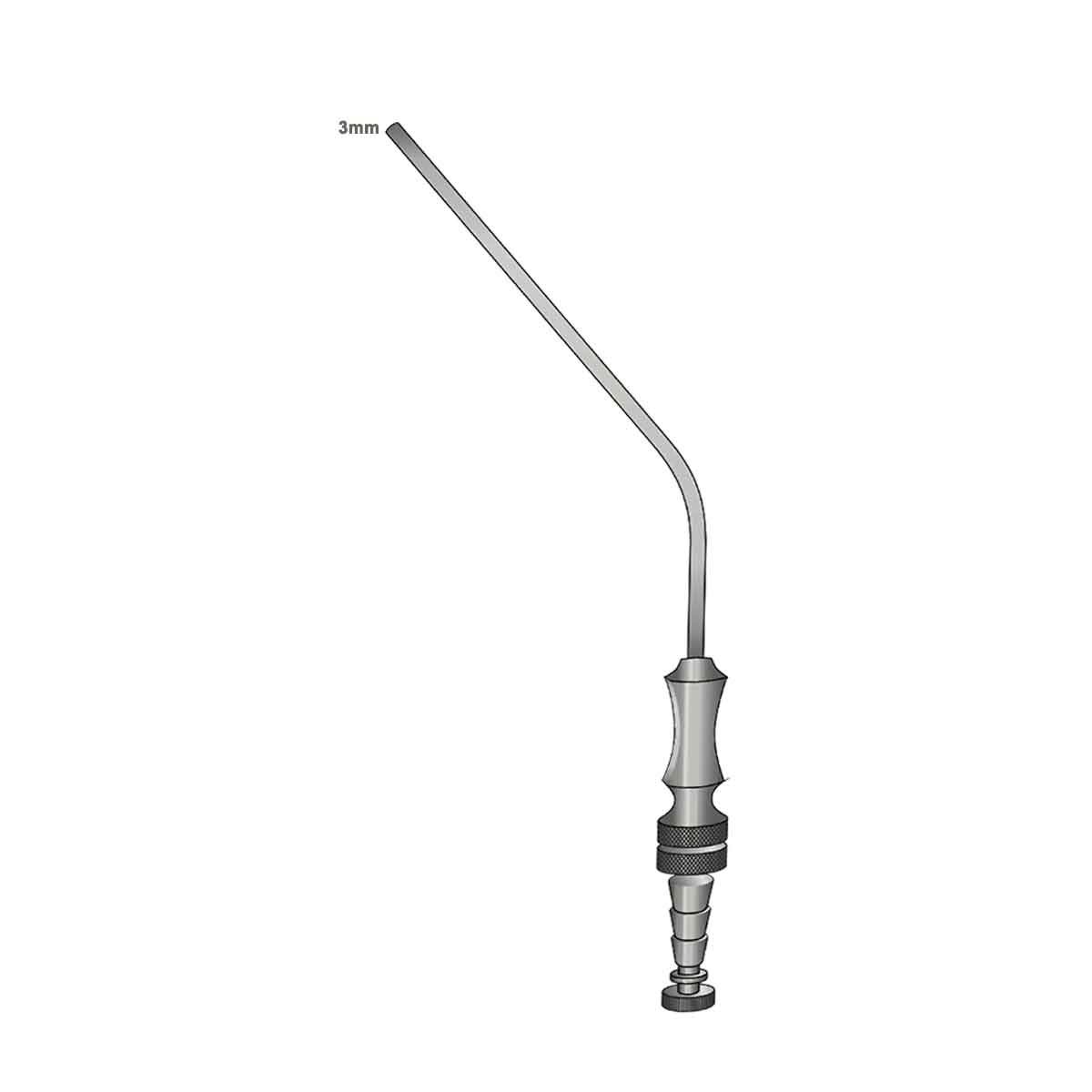 Cannula di aspirazione chirurgica 3 mm