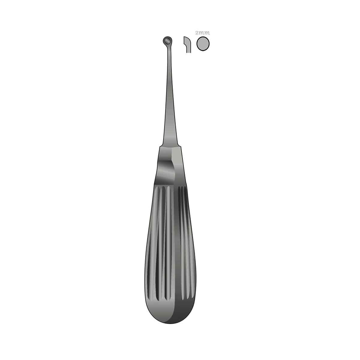 Cucchiaio tagliente Lempert 2 mm