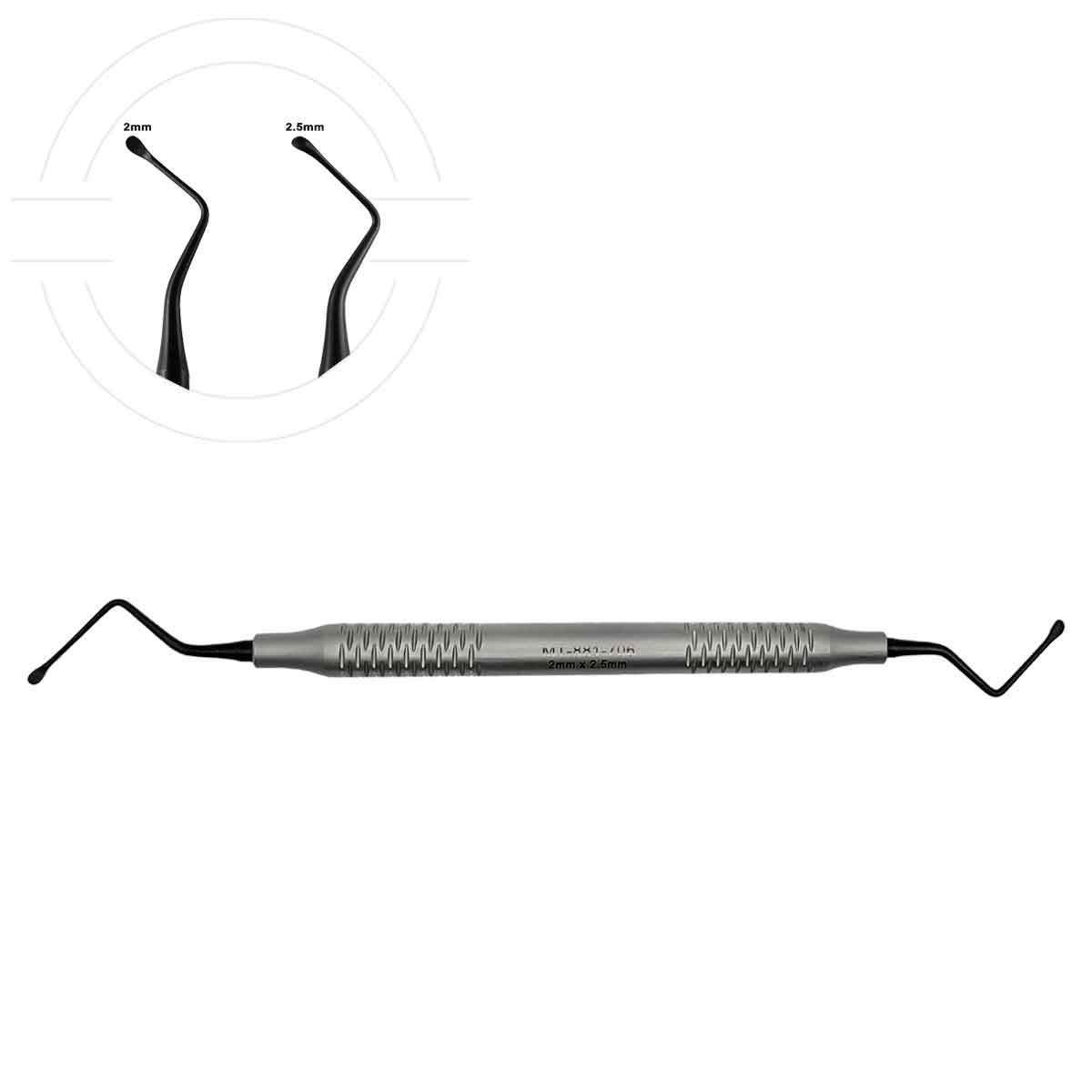Curette chirurgica Lucas Black Line