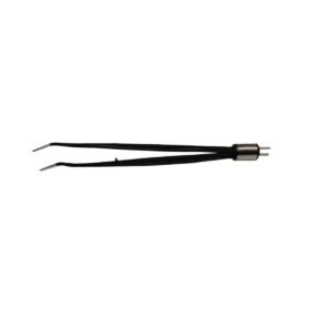 Pinza bipolare curva 17 cm, punta 1,5 mm, attacco americano