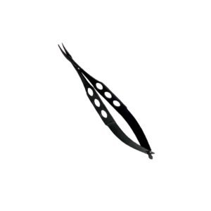Micro porta aghi Castroviejo curvo Black Line 10 cm