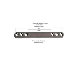 Placca Sostén 2.0mm 6 Orificos
