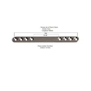 Placca Sostén 2.0mm 8 fori
