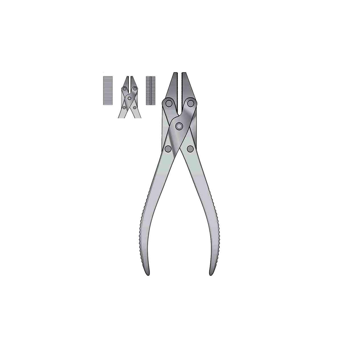 Pinza di Punta Plana con Agarre perlelo 18cm