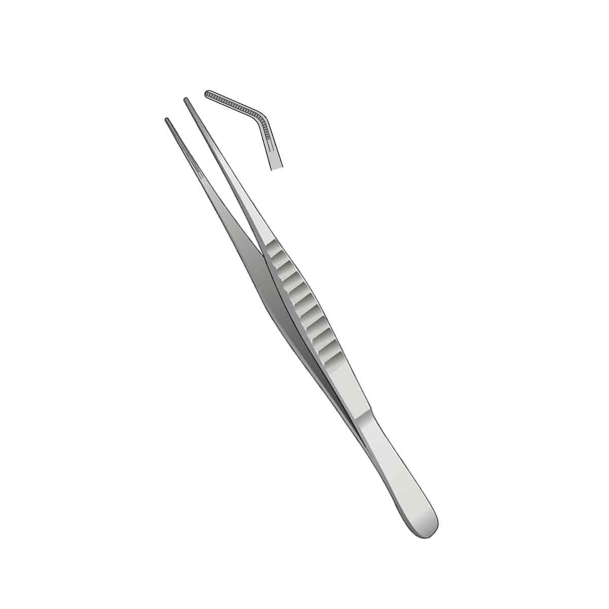 Pinza aortica atraumatica DeBakey curva 16 cm