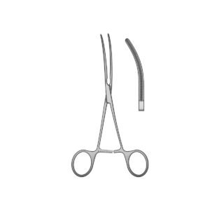 Pinza clamp intestinale atraumatica curva 16 cm