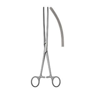 Pinza clamp intestinale atraumatica curva 23 cm