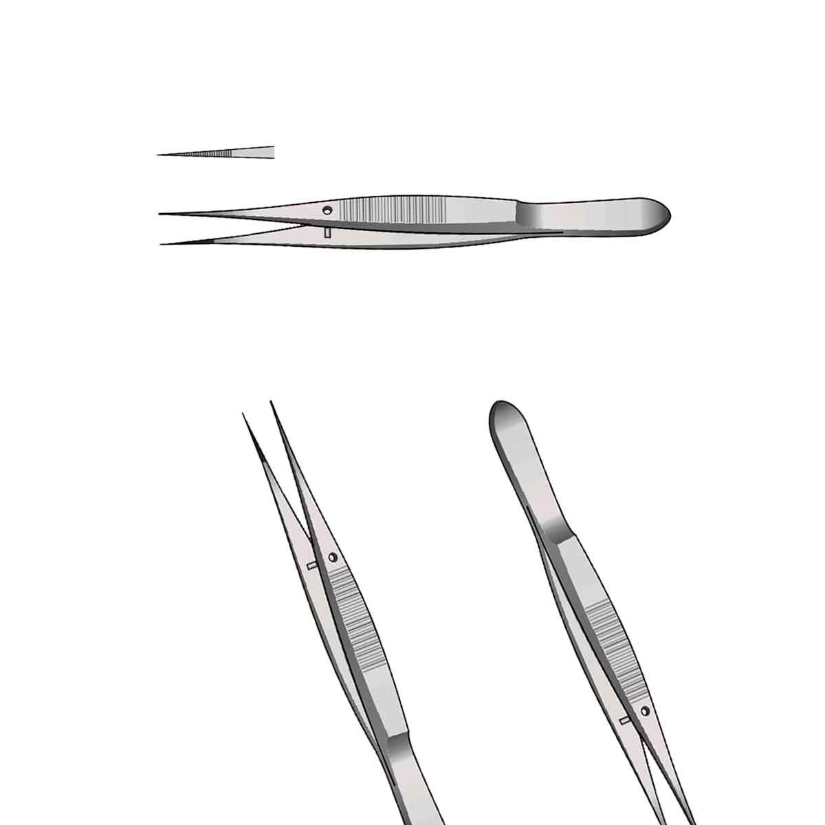 Pinza Iris micro senza dente 9 cm - Image 2