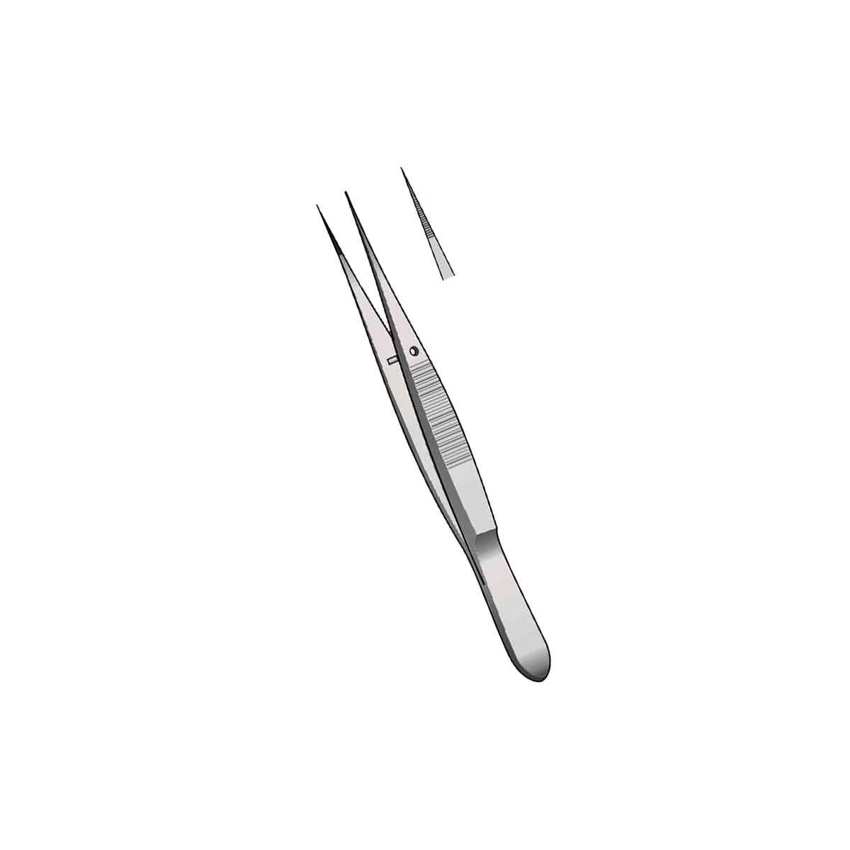 Pinza Iris micro senza dente 9 cm
