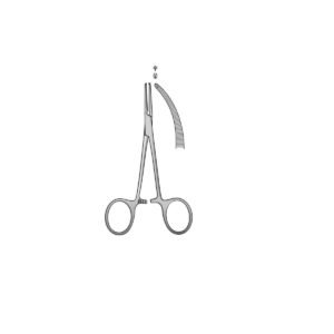 Pinza Kocher curva con dente 14 cm