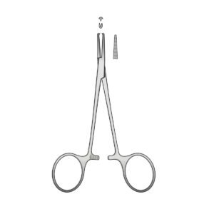 Pinza mosquito retta con dente 12,5 cm