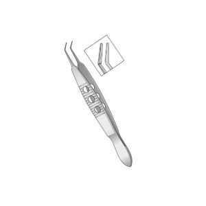 Pinza Pherson curva senza dente per sutura 10 cm