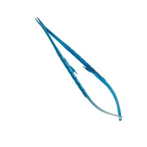 Porta-aghi Castroviejo titanio curvo 18 cm