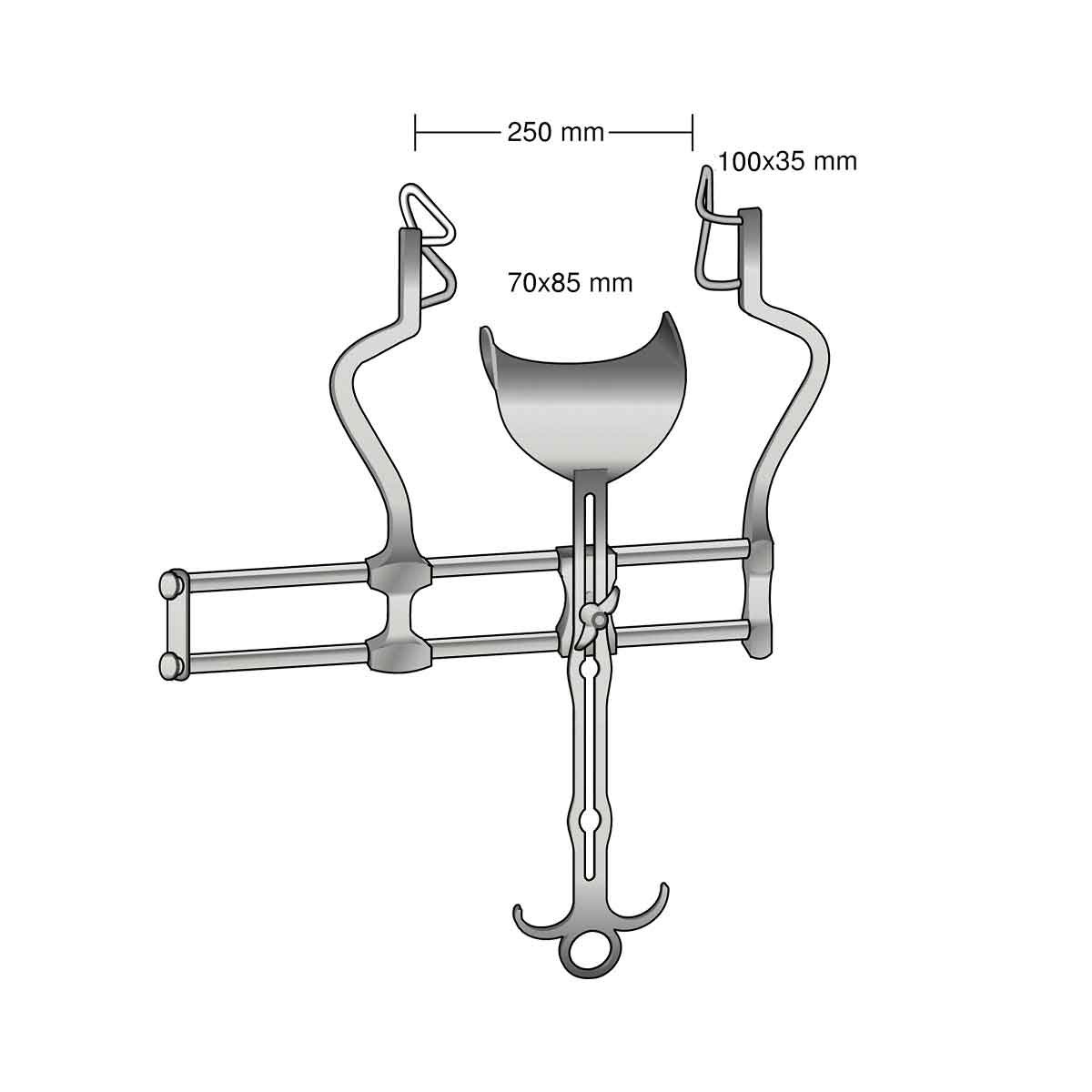 Divaricatore addominale Balfour 250 mm