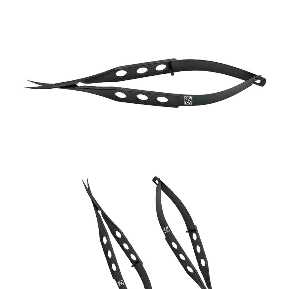Forbice Castroviejo curva Micro 10cm Linea Black - Image 2