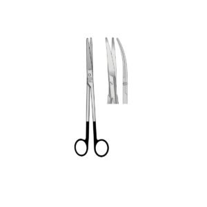 Forbice Mayo curva TC Black Line 14 cm