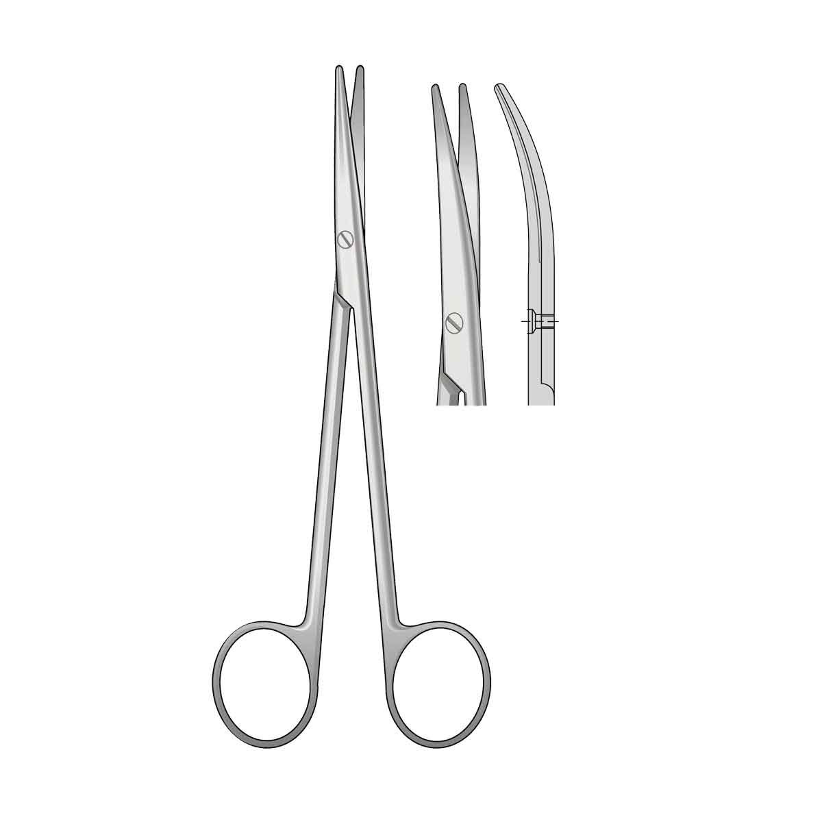 Forbice Metzenbaum curva 18 cm