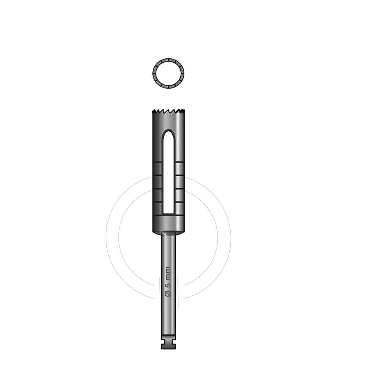 Fresa trefina per impianti 4,5 / 5 mm